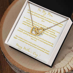 To My Mom on Mother's Day - Interlocking Heart Necklace