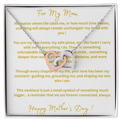 To My Mom on Mother's Day - Interlocking Heart Necklace