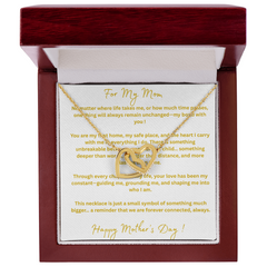 To My Mom on Mother's Day - Interlocking Heart Necklace
