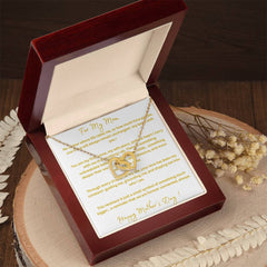 To My Mom on Mother's Day - Interlocking Heart Necklace