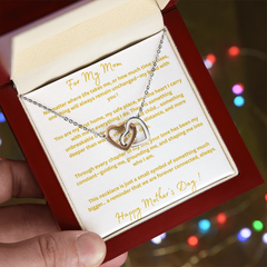 To My Mom on Mother's Day - Interlocking Heart Necklace